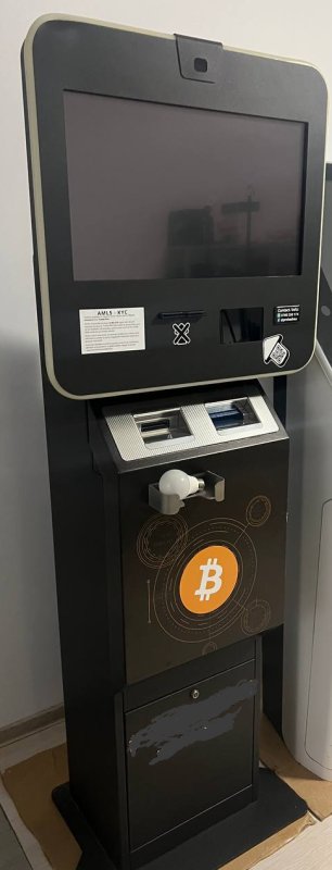 Modern Bitcoin ATM interface