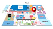 General Bytes bitcoin ATM at Shopping Center Plzeň in Pilsen Rokycanská 1424/128