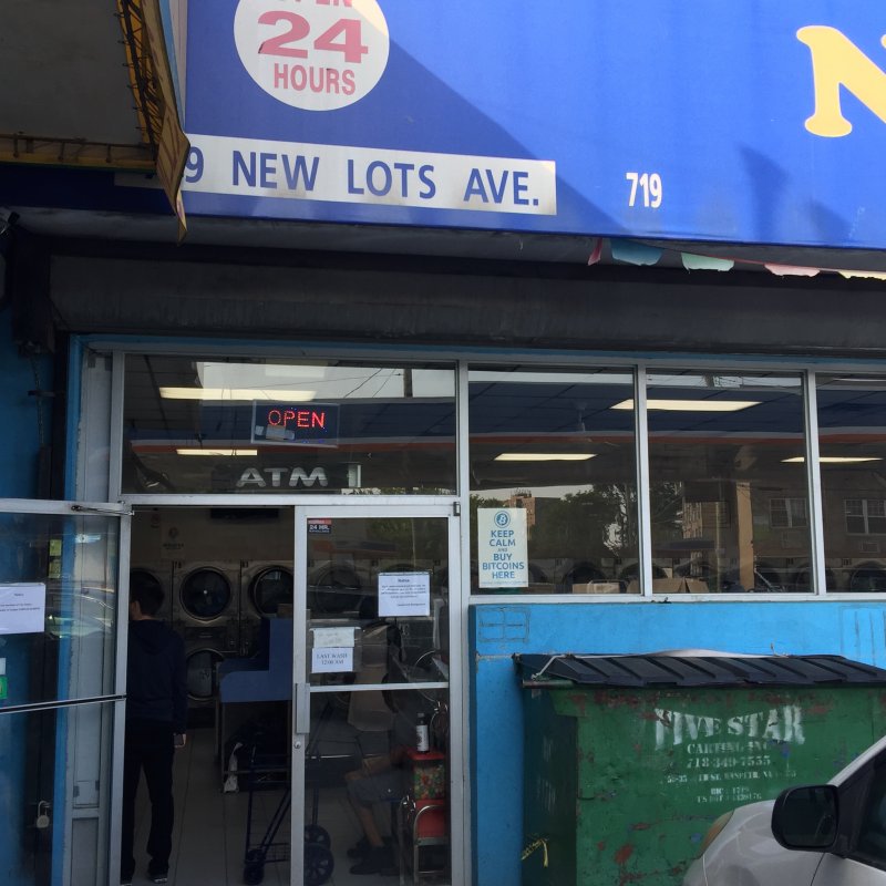 Bitcoin ATM in Brooklyn New Lots Laundromat