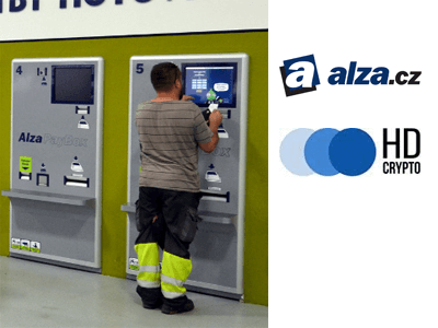 Alza and HD Crypto cryptocurrency/cash exchange service provider